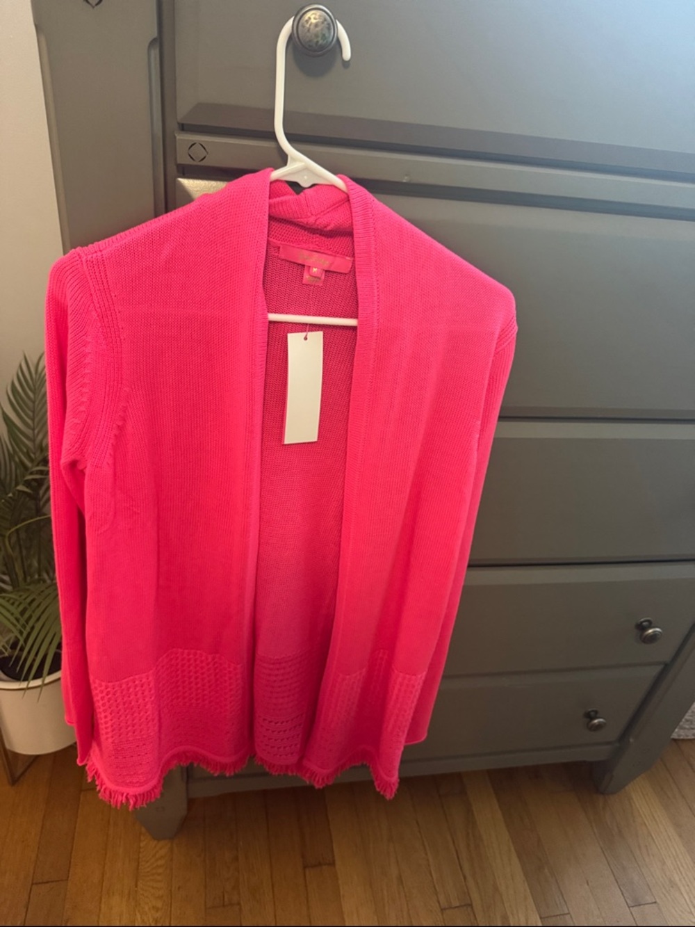 Lilly Pulitzer Hot Pink Open-Front Women's Cardigan